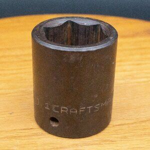 Vintage =v= Craftsman Impact 1" Socket 6 Point 1/2 Drive USA